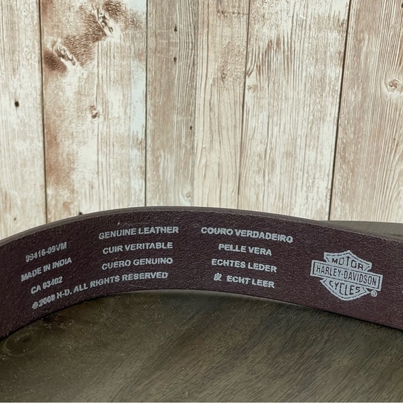 Harley Davidson Enameled Buckle‎ Leather Belt Size 28 Women main image 7